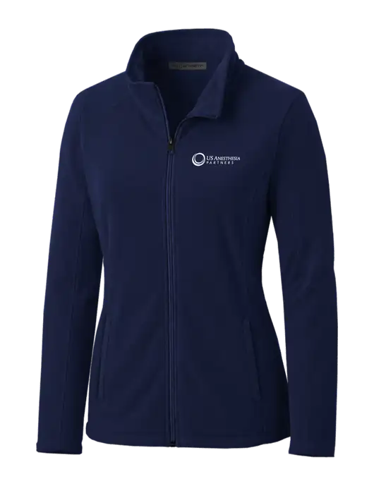 Navy Womens Microfleece Jacket w/US Anesthesia Partners Logo