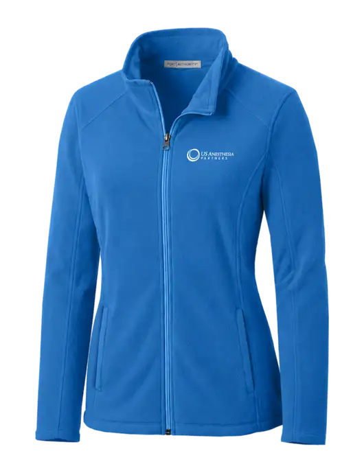 Light Royal Womens Microfleece Jacket w/US Anesthesia Partners Logo