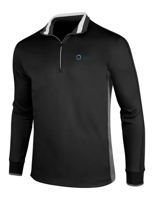 NIKE Black/Dark Grey/White Dry-Fit 1/2 Zip Cover-Up w/US Anesthesia Partners Logo