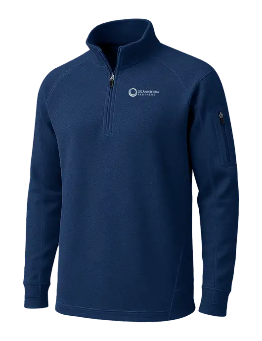 True Navy Tech Fleece 1/4 Zip Pullover w/US Anesthesia Partners Logo
