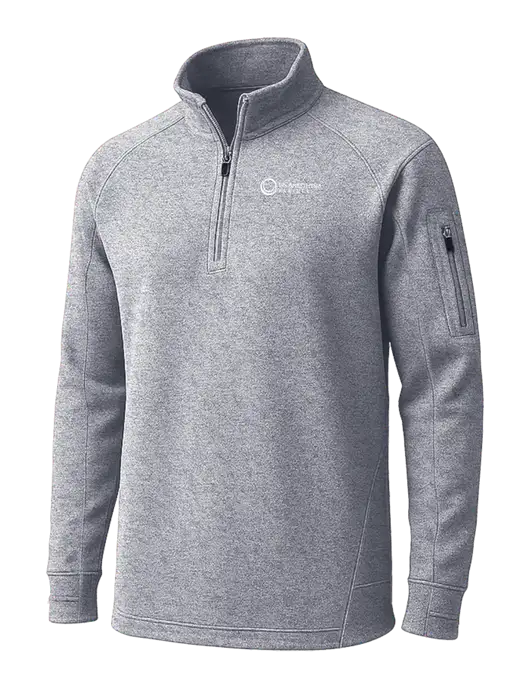 Grey Heather Tech Fleece 1/4 Zip Pullover w/US Anesthesia Partners Logo