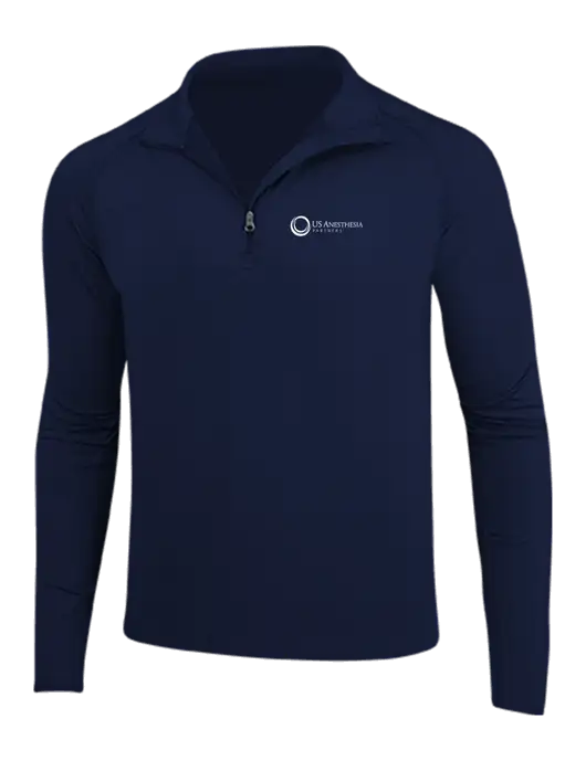 Navy Sport Wick Stretch 1/4 Zip Pullover w/US Anesthesia Partners Logo