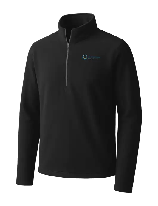 Black Microfleece 1/2 Zip Pullover w/US Anesthesia Partners Logo