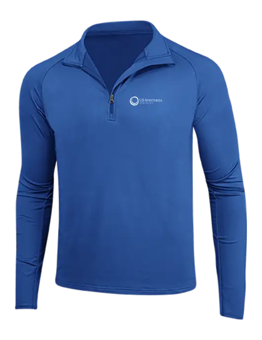 Dark Royal Sport Wick Stretch 1/4 Zip Pullover w/US Anesthesia Partners Logo