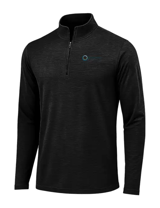 Black Triad Solid Posicharge Tri-Blend Wicking 1/4 Zip Pullover w/US Anesthesia Partners Logo