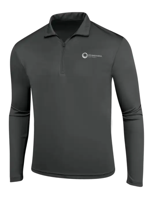 Dark Grey PosiCharge Competitor 1/4 Zip Pullover w/US Anesthesia Partners Logo