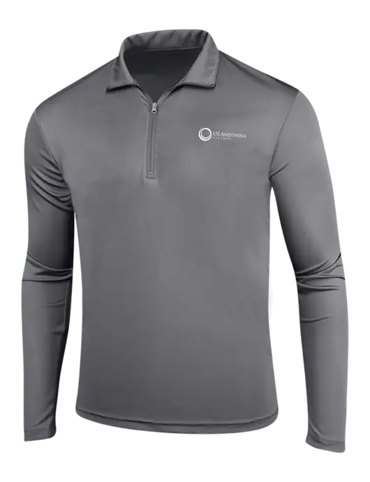 Medium Grey PosiCharge Competitor 1/4 Zip Pullover w/US Anesthesia Partners Logo