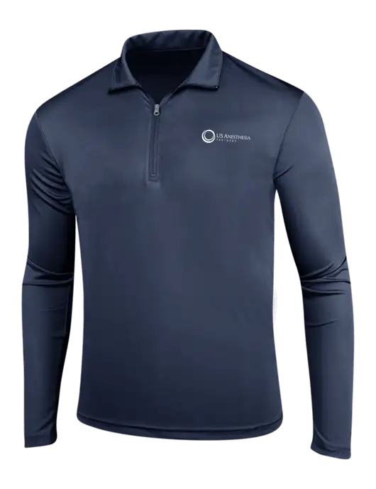 Navy PosiCharge Competitor 1/4 Zip Pullover w/US Anesthesia Partners Logo