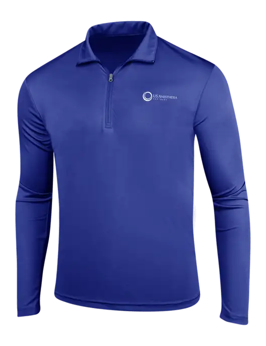 Dark Royal PosiCharge Competitor 1/4 Zip Pullover w/US Anesthesia Partners Logo