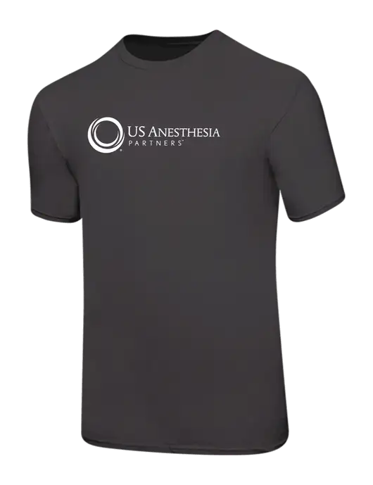 Ring Spun Charcoal 4.5 oz T-Shirt w/US Anesthesia Partners Logo