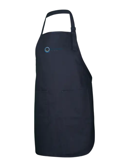 Full-Length Black Apron With Pockets w/US Anesthesia Partners Logo