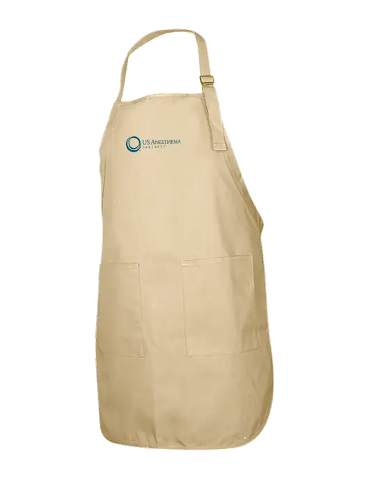 Full-Length Stone Apron With Pockets w/US Anesthesia Partners Logo