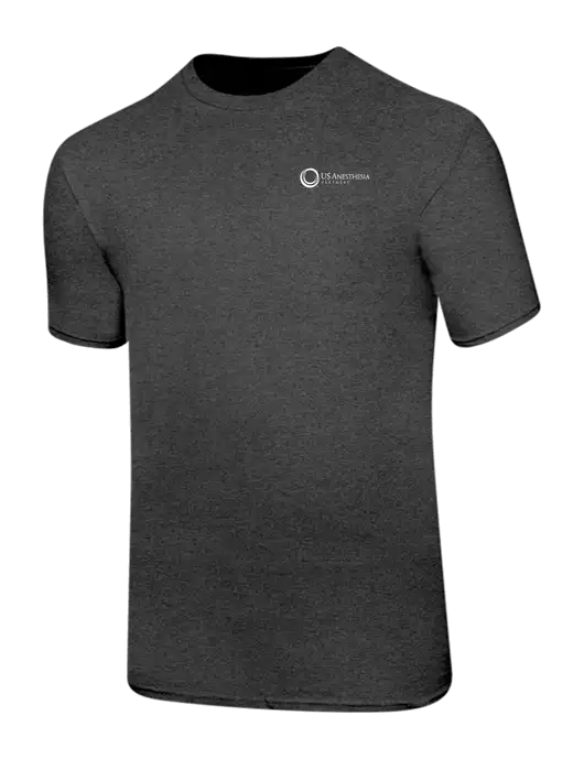 Ring Spun Dark Heather Grey 4.5 oz T-Shirt w/US Anesthesia Partners Logo