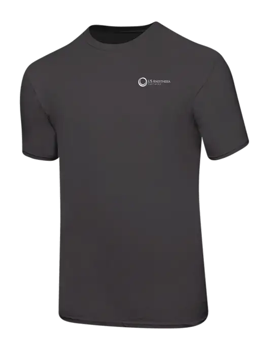 Ring Spun Charcoal 4.5 oz T-Shirt w/US Anesthesia Partners Logo