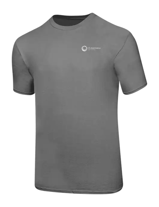 Ring Spun Medium Grey 4.5 oz T-Shirt w/US Anesthesia Partners Logo