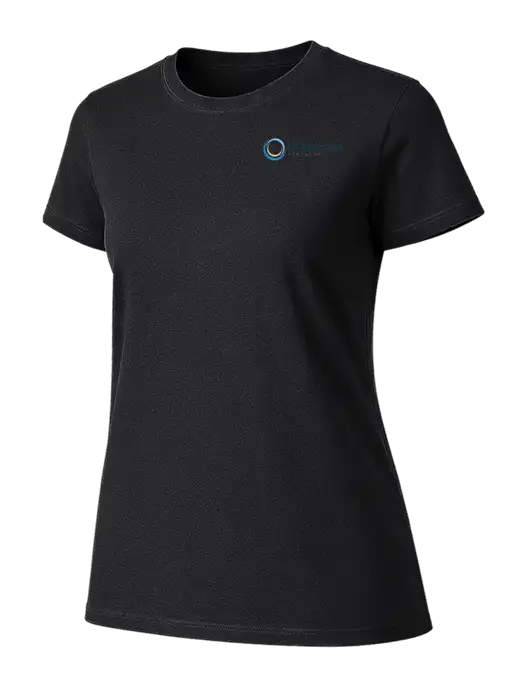 Womens Ring Spun Jet Black 4.5 oz T-Shirt w/US Anesthesia Partners Logo
