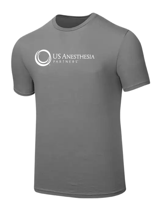 Seriously Soft Medium Grey T-Shirt w/US Anesthesia Partners Logo