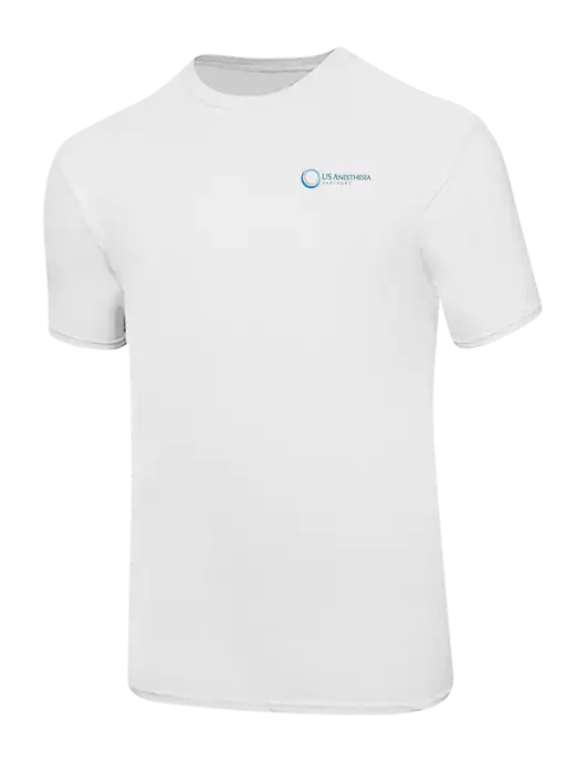 Ring Spun White 4.5 oz T-Shirt w/US Anesthesia Partners Logo