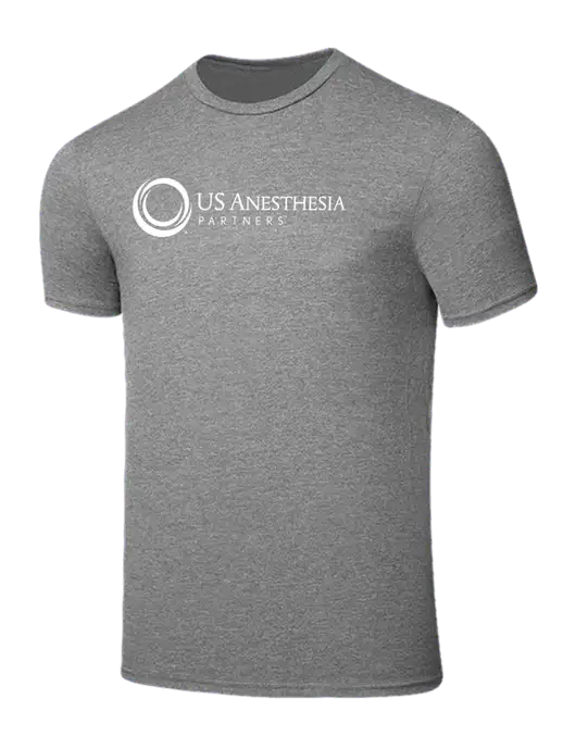 Seriously Soft Grey Frost T-Shirt w/US Anesthesia Partners Logo