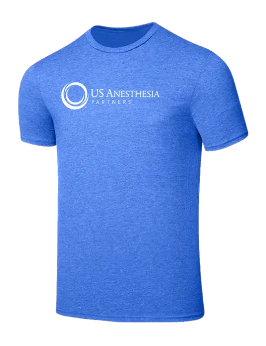 Seriously Soft Heathered Royal T-Shirt w/US Anesthesia Partners Logo
