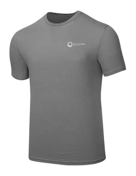 Seriously Soft Medium Grey T-Shirt w/US Anesthesia Partners Logo