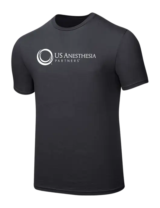 Seriously Soft Charcoal T-Shirt w/US Anesthesia Partners Logo