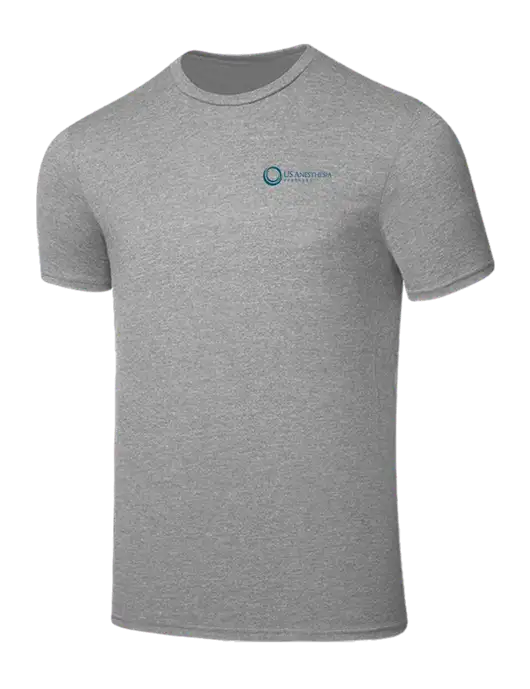 Seriously Soft Light Heather Grey T-Shirt w/US Anesthesia Partners Logo