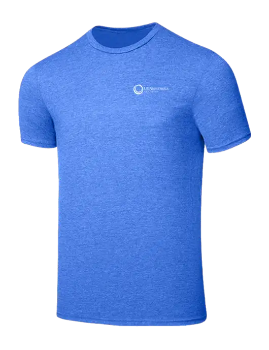 Seriously Soft Heathered Royal T-Shirt w/US Anesthesia Partners Logo