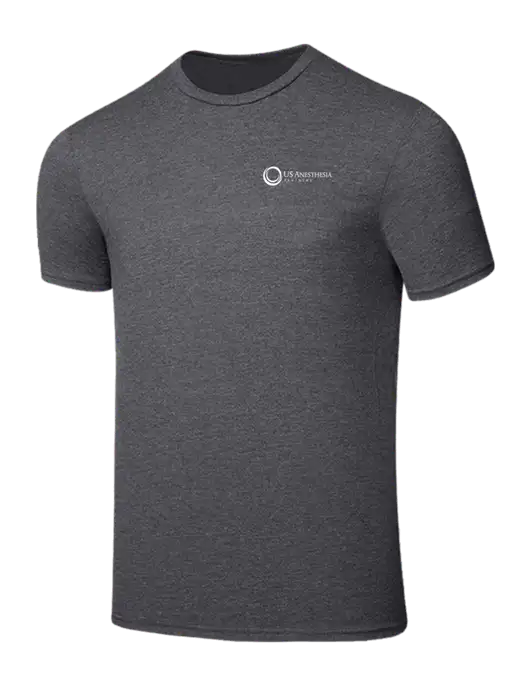 Seriously Soft Heathered Charcoal T-Shirt w/US Anesthesia Partners Logo