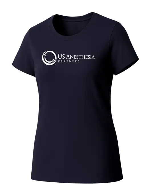 Womens Seriously Soft New Navy T-Shirt w/US Anesthesia Partners Logo