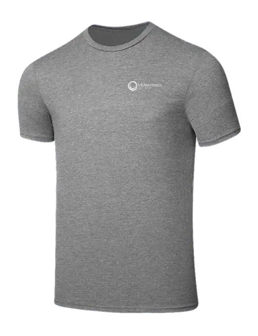 Seriously Soft Grey Frost T-Shirt w/US Anesthesia Partners Logo