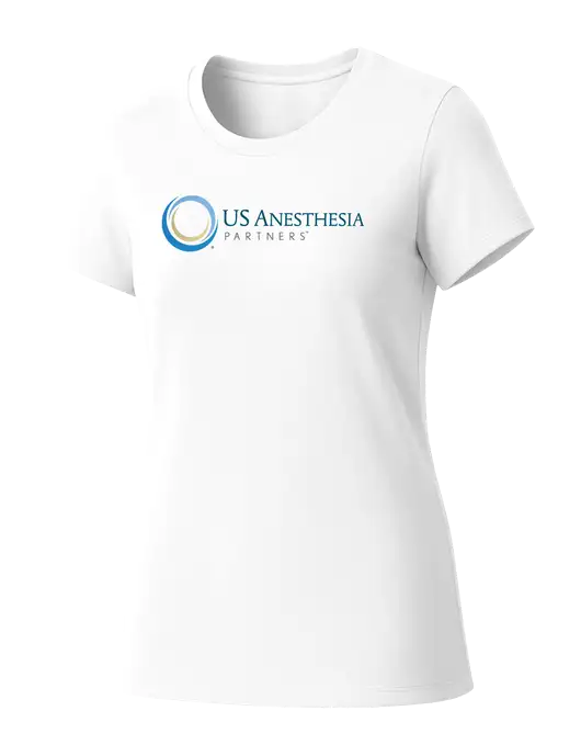 Womens Seriously Soft White T-Shirt w/US Anesthesia Partners Logo