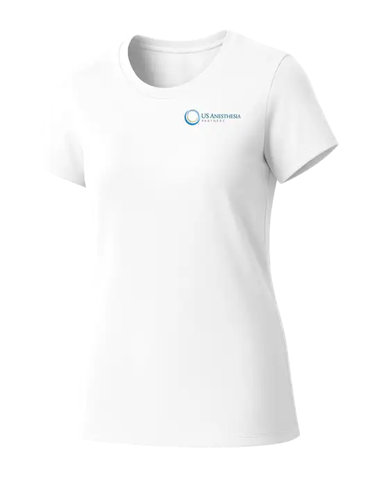 Womens Seriously Soft White T-Shirt w/US Anesthesia Partners Logo