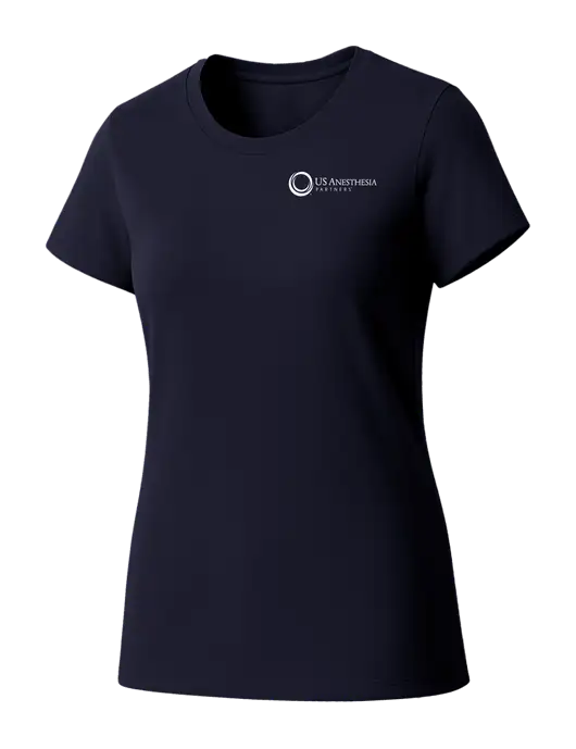 Womens Seriously Soft New Navy T-Shirt w/US Anesthesia Partners Logo