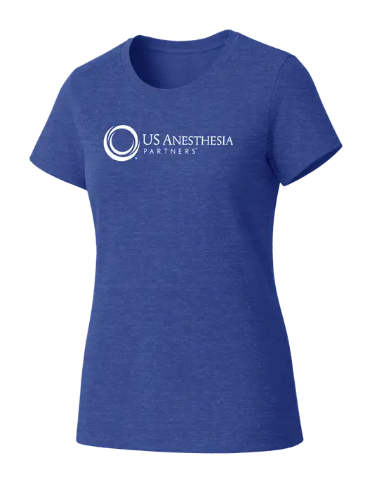 Womens Seriously Soft Royal Frost T-Shirt w/US Anesthesia Partners Logo