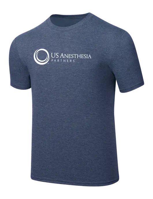 Simply Soft Navy Frost 4.5oz  Poly/Combed Ring Spun Cotton T-Shirt w/US Anesthesia Partners Logo