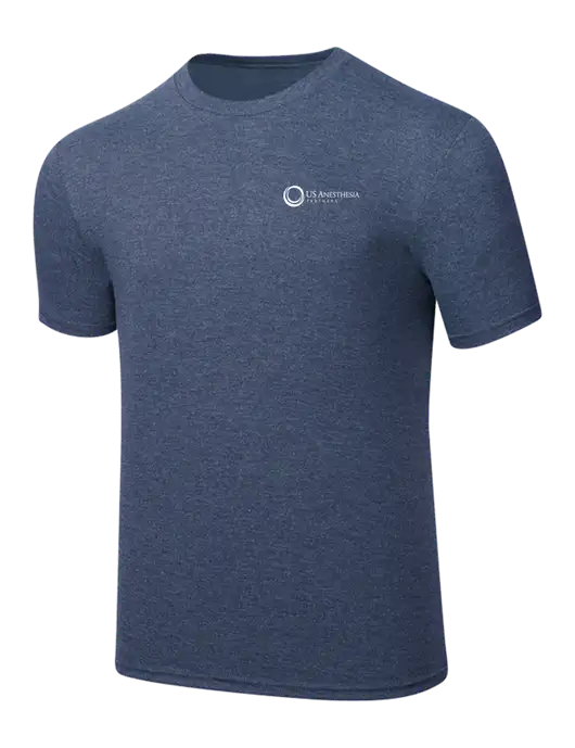Simply Soft Navy Frost 4.5oz  Poly/Combed Ring Spun Cotton T-Shirt w/US Anesthesia Partners Logo