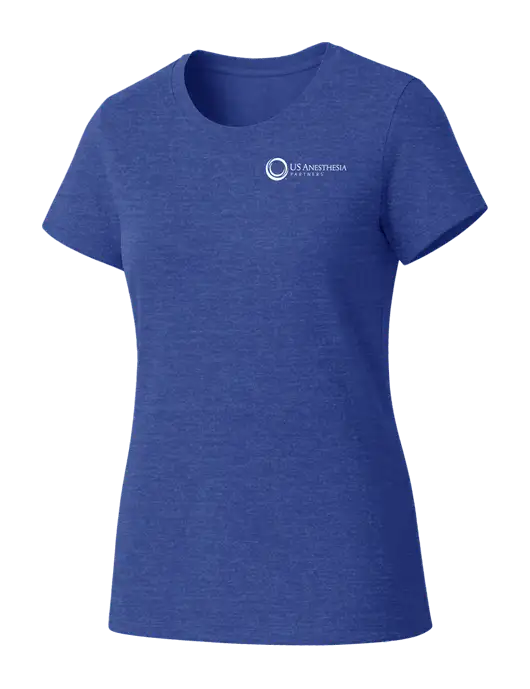 Womens Seriously Soft Royal Frost T-Shirt w/US Anesthesia Partners Logo