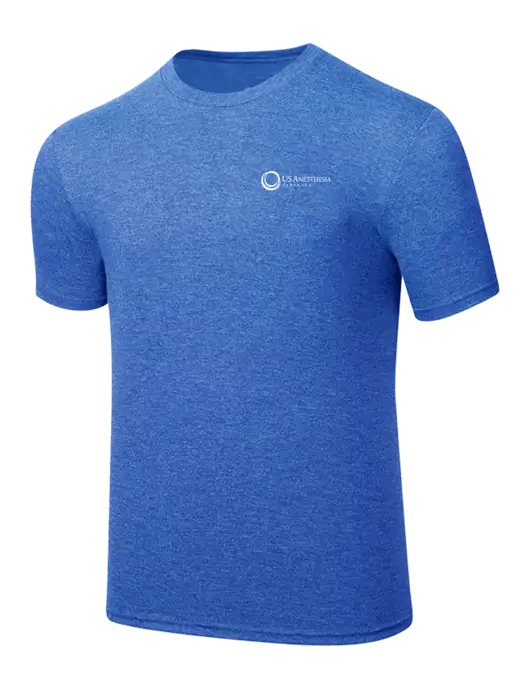 Simply Soft Royal Frost 4.5oz  Poly/Combed Ring Spun Cotton T-Shirt w/US Anesthesia Partners Logo