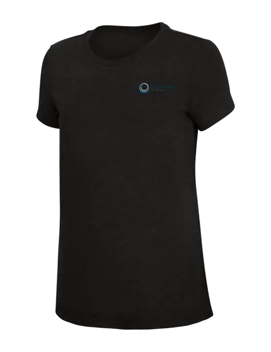 Womens Simply Soft Black 4.5oz Poly/Combed Ring Spun Cotton T-Shirt w/US Anesthesia Partners Logo