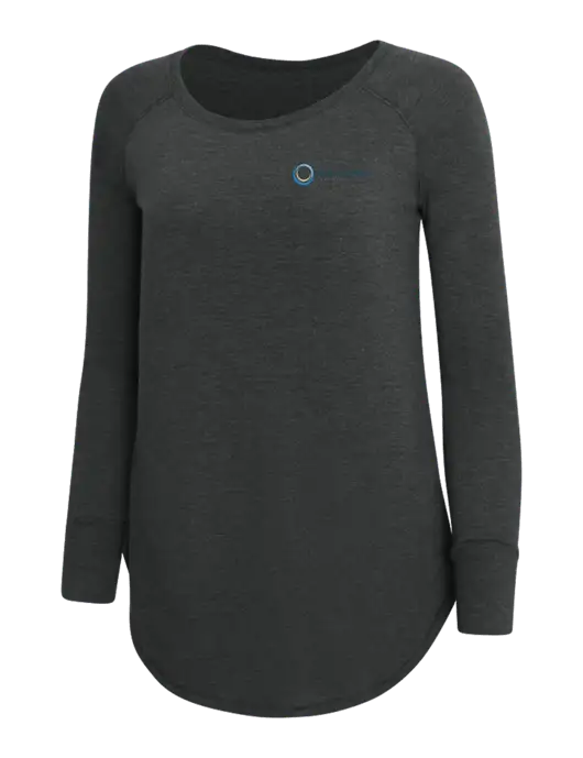 Womens Perfect Wide Collar Tunic Tri-Blend Black Frost 4.5 oz T-Shirt w/US Anesthesia Partners Logo