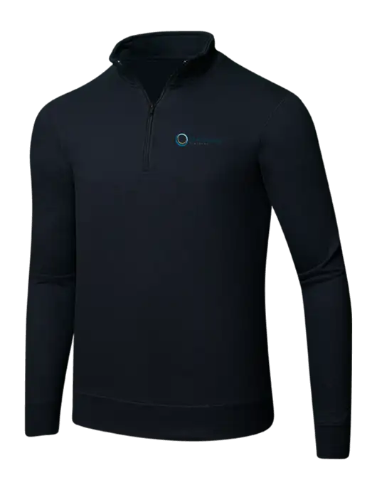 Jet Black 8.5 oz Ring Spun 1/4 Zip Pullover Sweatshirt w/US Anesthesia Partners Logo