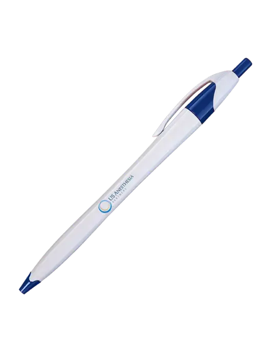 Novella White/Royal Classic Pen - Blue Ink w/US Anesthesia Partners Logo