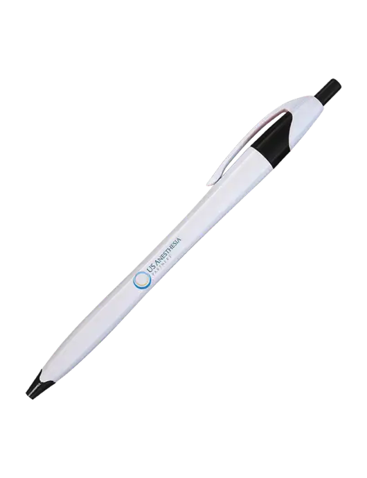 Novella White/Black Classic Pen - Blue Ink w/US Anesthesia Partners Logo