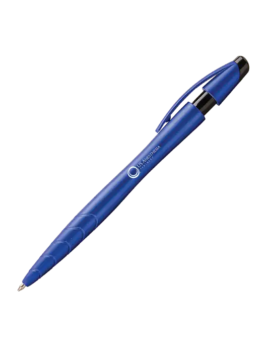 Awali Blue Metallic Pen - Black Ink w/US Anesthesia Partners Logo