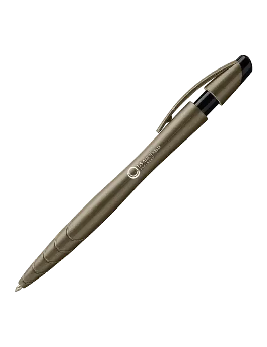 Awali Grey Metallic Pen - Black Ink w/US Anesthesia Partners Logo
