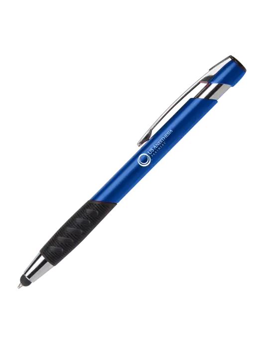 Alize Blue Stylus Black Ink Pen w/US Anesthesia Partners Logo