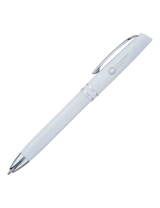 White Anguilla Black Ink Pen w/US Anesthesia Partners Logo
