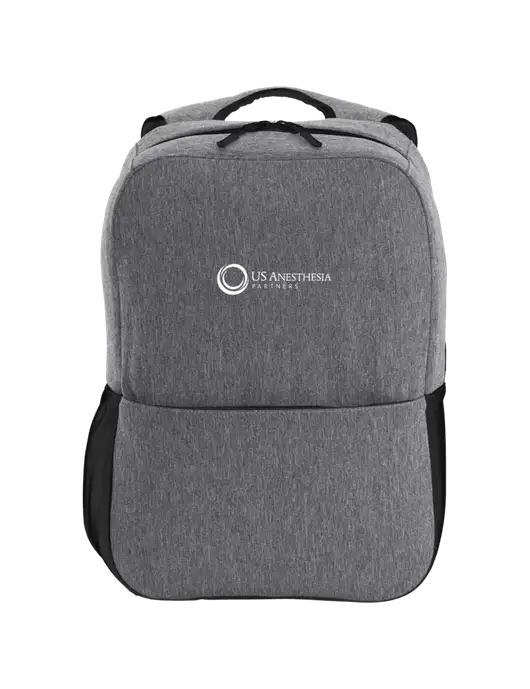 Access Square Laptop Graphite Heather/Black Backpack w/US Anesthesia Partners Logo