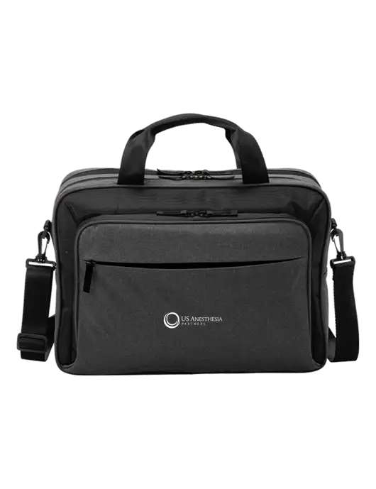 Travel Exec Graphite Heather/Black Laptop Briefcase w/US Anesthesia Partners Logo